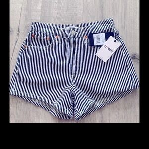 Re-Done Blue Jean Shorts High-Waisted Cuffed size is 23 Brand new with tag